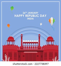 vector illustration for happy republic day india-26 January 