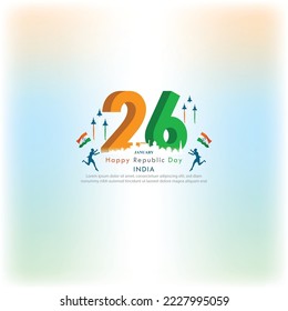vector illustration for happy republic day india-26 January 