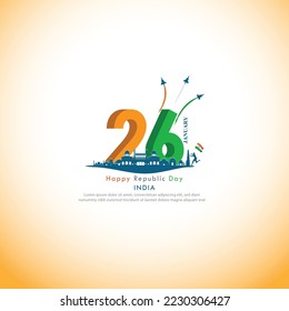 vector illustration for happy republic day india-26 January 