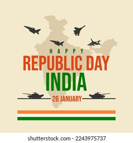 vector illustration Happy Republic Day of India
