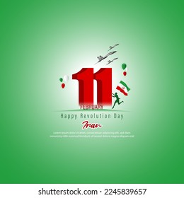 Vector illustration of Happy Republic Day Iran