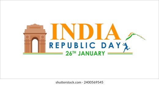 Vector illustration of Happy Republic Day social media feed set template 