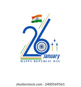 Vector illustration of Happy Republic Day social media feed set template 