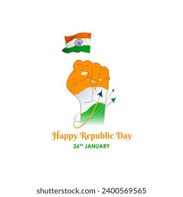 Vector illustration of Happy Republic Day social media feed set template 