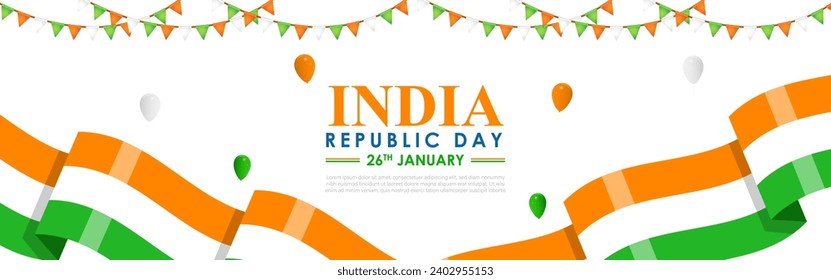 Vector illustration of Happy Republic Day social media feed set template 