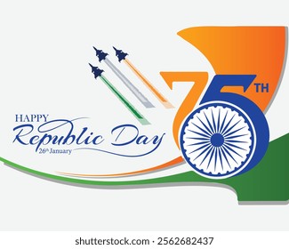 Vector illustration of Happy Republic day of India concept banner, card, poster, background.