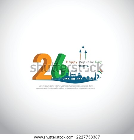 vector illustration for happy republic day india-26 January 