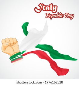 vector illustration  for happy republic day-Italy