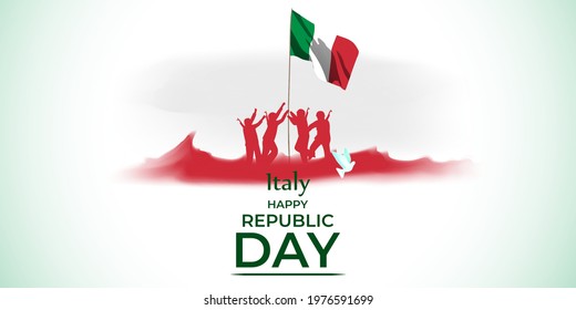 vector illustration  for happy republic day-Italy