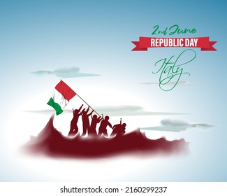 vector illustration  for happy republic day-Italy