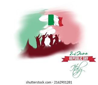 vector illustration  for happy republic day-Italy