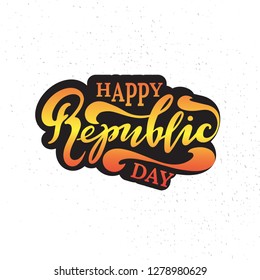 Vector illustration of Happy Repyblic Day with the inscription for packing product