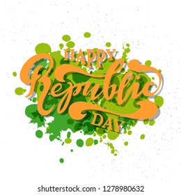 Vector illustration of Happy Repyblic Day with the inscription for packing product