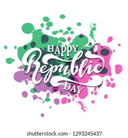 Vector illustration of Happy Repyblic Day with the inscription for packing product