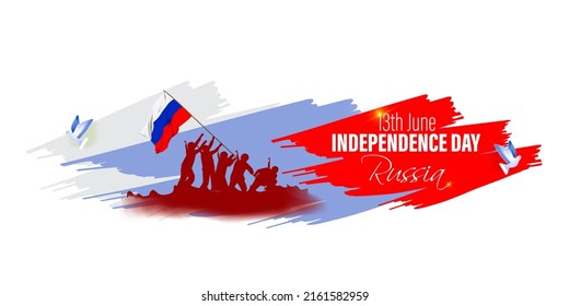 vector illustration for happy Russia day-12 June, also knows as happy independence day.