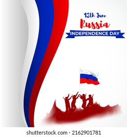vector illustration for happy Russia day-12 June, also knows as happy independence day.