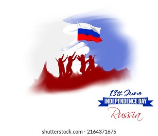 vector illustration for happy Russia day-12 June, also knows as happy independence day.