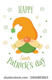 Imagen vectorial del Día de Feliz San Patricio. Tarjeta del festival de la cerveza