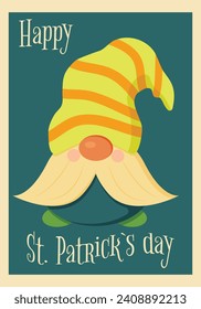 Imagen vectorial del Día de Feliz San Patricio. Tarjeta del festival de la cerveza