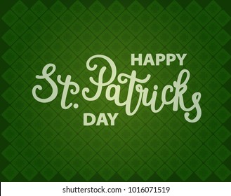 Vector illustration of Happy Saint Patrick's Day logotype. Hand sketched Irish celebration design. Beer festival lettering typography icon.eps10