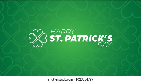 Vector illustration of Happy Saint Patrick's Day logotype.