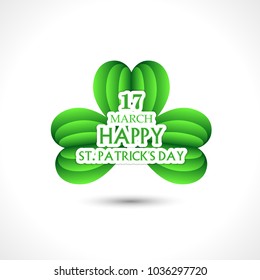 Vector illustration of Happy Saint Patrick's Day.