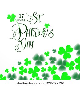Vector illustration of Happy Saint Patrick's Day.