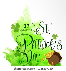Vector illustration of Happy Saint Patrick's Day.