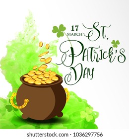 Vector illustration of Happy Saint Patrick's Day.