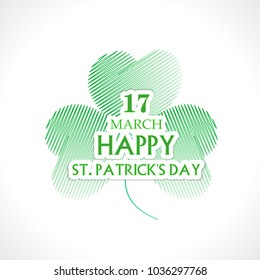 Vector illustration of Happy Saint Patrick's Day.