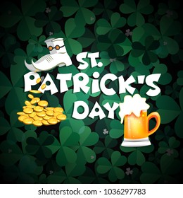 Vector illustration of Happy Saint Patrick's Day.