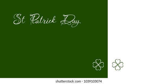 Vector illustration of Happy Saint Patrick's Day logotype. Hand sketched Irish celebration design. Beer festival lettering typography icon. Hand drawn typography badge with shamrock.