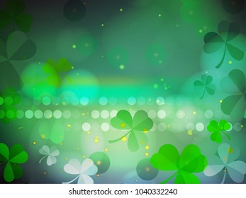 Vector illustration of Happy Saint Patrick's Day logotype. Hand sketched Irish celebration design. Beer festival lettering typography icon. Hand drawn typography badge with green hat and shamrock