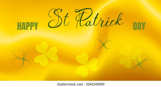 Vector illustration of Happy Saint Patrick's Day. Hand sketched Irish celebration design. Beer festival lettering typography icon. Hand drawn typography badge with shamrock.