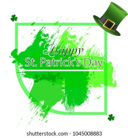 Vector illustration of Happy Saint Patrick's Day logotype. Hand sketched Irish celebration design. Beer festival lettering typography icon