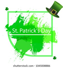 Vector illustration of Happy Saint Patrick's Day logotype. Hand sketched Irish celebration design. Beer festival lettering typography icon