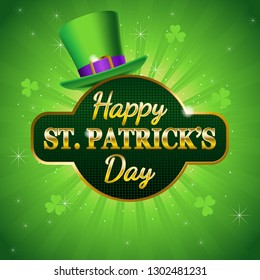 Vector illustration of Happy Saint Patrick's Day symbol