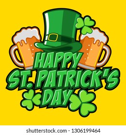 Vector illustration of Happy Saint Patrick's Day symbol