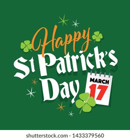 Vector illustration of Happy Saint Patrick's Day