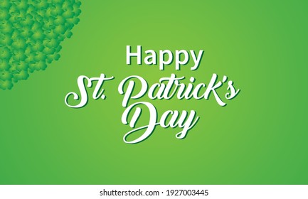Vector illustration of Happy Saint Patrick's Day Typographical Background
