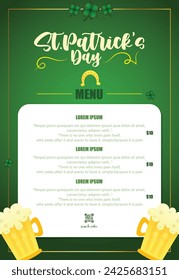 Vector illustration Happy Saint Patrick's Day, Green Day Editable Post Banner Templates Stickers 