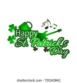 Vector illustration of Happy Saint Patrick's Day, Vector illustration of joy or party