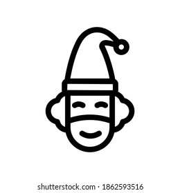 Vector illustration of happy santa claus icon