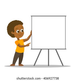 Vector Illustration of Happy a Happy School Boy