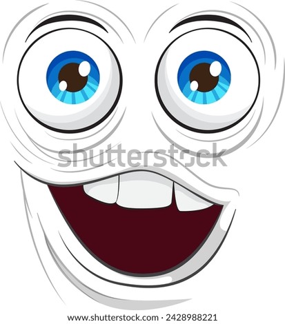 Vector illustration of a happy, smiling face