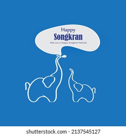 Vector illustration of Happy Songkran festival banner