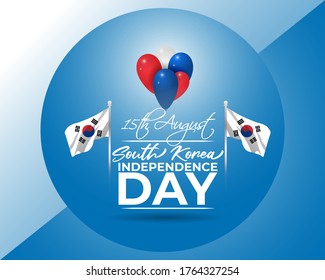 vector illustration for happy south chorea independence day.