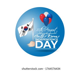 vector illustration for happy south chorea independence day.