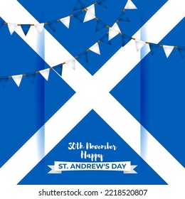 Vector Illustration For Happy St. Andrews Day