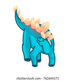Vector illustration of a happy stigosaurus
